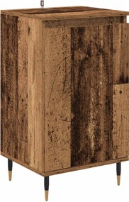 vidaXL Πλαϊνό γραφείο 2 pcs Παλιό Ξύλο 40 x 35 x 70 εκ.