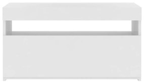Έπιπλο Τηλεόρασης με LED Γυαλιστερό Λευκό 75 x 35 x 40 εκ. - Λευκό