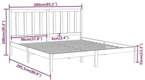 ΠΛΑΙΣΙΟ ΚΡΕΒΑΤΙΟΥ 200 X 200 ΕΚ. ΑΠΟ ΜΑΣΙΦ ΞΥΛΟ 3106788