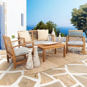 Σετ κήπου FL942 Fylliana 4 τεμ Ξύλο ακακίας Καρυδί