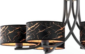 Κρεμαστό Πολύφωτο Arthur Φ78cm Μαύρο