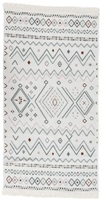 340108 vidaXL Χαλί Μπεζ και Μπλε 120x180 εκ. Βαμβακερό