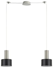 Φωτιστικό Οροφής Δίφωτο Homelighting 77-8452 Nickel/Black