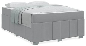 vidaXL Σκελετός Κρεβατιού Ανοιχτό γκρι 140 x 200 cm ύφασμα