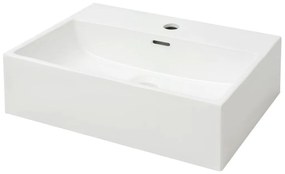 vidaXL Νιπτήρας με Οπή Βρύσης Λευκός 51,5 x 38,5 x 15 εκ. Κεραμικός