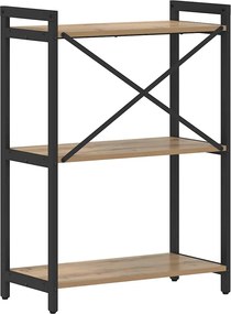 vidaXL Ράφι Βιβλίων 60 x 30 x 85 cm Επεξεργασμένο ξύλο Artisan Oak