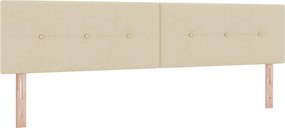 vidaXL Κρεβάτι box spring με στρώμα Κρεμ 200 x 200 cm Ύφασμα