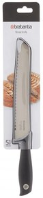 Μαχαίρι ψωμιού Brabantia Tasty+ 1001162, 20 cm, Σκληρυμένος χάλυβας, Ανθεκτικό σε γρατζουνιές και διάβρωση, Σκούρο γκρι