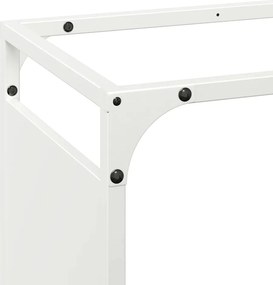 vidaXL Ράφι Καυσόξυλων Λευκό 90x28x65 εκ. Χάλυβας ψυχρής έλασης