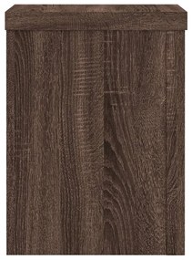 vidaXL Βάσεις Φυτών 2 Τεμ. Καφέ Δρυς 15x15x20 εκ. Επεξεργασμένο Ξύλο