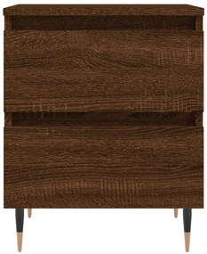 vidaXL Κομοδίνα 2 τεμ. Καφέ Δρυς 40x35x50 εκ. από Επεξεργασμένο Ξύλο