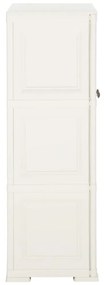 vidaXL Πλαστικό Ντουλάπι Angora Λευκό 79 x 43 x 125εκ. με Σχέδιο Ξύλου