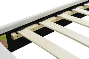 Κρεβάτι Nevil pakoworld 100x200 PU χρώμα λευκό ματ