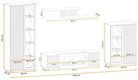 Swap XIX Σύνθεση Καφέ δρυς 280x180x40