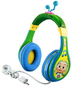 Ακουστικά Ενσύρματα Cocomelon CO-140 Με Ασφαλή Ένταση Ήχου Blue-Yellow Ekids