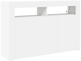 vidaXL Λευκός Μπουφές Λευκός Τεχνητό ξύλο 116 x 30 x 75 εκ Μοντέρνος