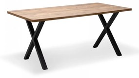 Τραπέζι "MOERA" από MDF/μέταλλο σε χρώμα ακακία/μαύρο 120x70x75 100-03376