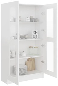 vidaXL Βιτρίνα Λευκή 82,5 x 30,5 x 150 εκ. Επεξ. Ξύλο