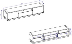 Έπιπλο τηλεόρασης Martin-Μήκος: 200 εκ.