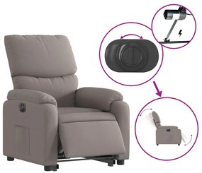 vidaXL Πολυθρόνα Ηλεκτρική Ανακλ.Taupe Υφασμάτινη