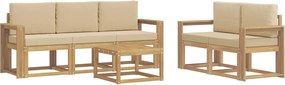 vidaXL Σειρά Καναπέ Εξωτερικού 6 pcs