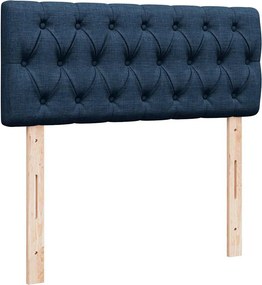 vidaXL Κρεβάτι Boxspring με Στρώμα Μπλε 120x200 εκ. Υφασμάτινο
