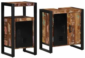 Σετ Επίπλων Μπάνιου με συρτάρι 2 pcs Στερεό Ανακτηθέν Ξύλο