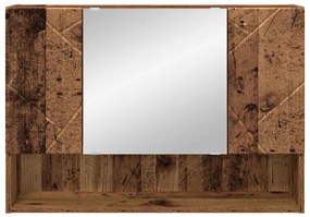 vidaXL Ντουλάπα Καθρέφτη Παλιό ξύλο 80 x 17 x 55 εκ Επεξεργασμένο ξύλο