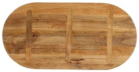 vidaXL Επιφάνεια Τραπεζιού Οβάλ 110x50x3,8 εκ. Μασίφ Ξύλο Μάνγκο