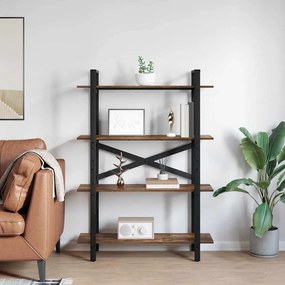 vidaXL Ράφι Βιβλίων Καπνιστό Δρύς 100 x 33,5 x 140 εκ