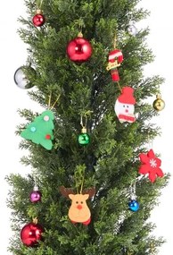 VEVOR Artificial Topiary Cedar Trees, 2 Set 1524mm Faux Pine Shrubs Plants, Fake Silk Tree Look Real, Easy Assembly for Decor Front Porch Outdoor Patio Garden Balcony Backyard Indoor Office