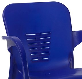 Καρέκλα - Πολυθρόνα Feast PP σκούρο μπλε-αλουμίνιο γκρι 59x58x81 εκ.