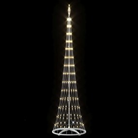 vidaXL LED Χριστουγεννιάτικο Δέντρο με βάση Θερμό λευκό 250 cm Μέταλλο