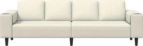 vidaXL Καναπές σαλονιού Κρεμ 250 x 77 x 76 εκ.