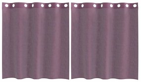 vidaXL Κουρτίνες Voile με ροδέλες 2 τεμάχια Μοβ 140x140 εκ.