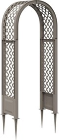 vidaXL Αψίδα Ρόδων με Ακίδες Γκρι 97 x 43 x 218 εκ. PP