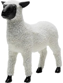 Διακοσμητικό Επιτραπέζιο Happy Sheep Wool Λευκό 28*29.5*10εκ. - Λευκό
