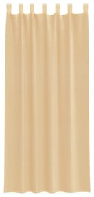 vidaXL Κουρτίνες Voile με βρόχους 2 τεμάχια Άμμος 140x225 cm