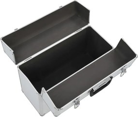 vidaXL Εργαλειοθήκη 47x36x20 εκ. Ασημί Αλουμινίου