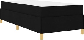 vidaXL Σκελετός Κρεβατιού με στρώμα Μαύρο 100 x 200 cm ύφασμα