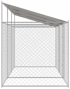vidaXL Κλουβί σκύλου Ασημί 600 x 200 x 256 εκ. Επικαλυμμένος Χάλυβας