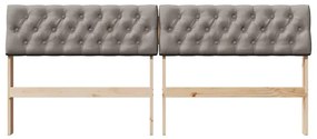 vidaXL Ταπετσαρισμένο κεφαλάρι Taupe 180 cm Στερεά ξυλεία πεύκου