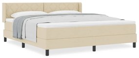 vidaXL Κρεβάτι box spring με στρώμα με στρώμα Κρεμ 180 x 200 cm
