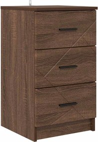 vidaXL Κομοδίνο Καφέ δρυς 38 x 38 x 66 εκ Επεξεργασμένο ξύλο