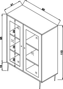 Μπουφές Δρυς EDRER 40x110