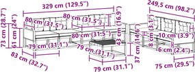 vidaXL Σειρά Καναπέ Εξωτερικού 8 τμχ. Φυσικό και Μπεζ