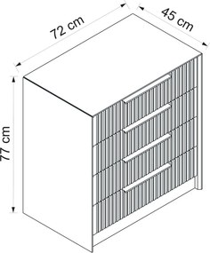 Συρταριέρα Πέτρα KALE 72x45x77