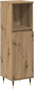 vidaXL Ντουλάπι μπάνιου Δρυς τεχνίτης 30x30x100 cm Κατασκευασμένο ξύλο