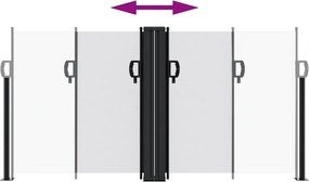 vidaXL Σκίαστρο Πλαϊνό Συρόμενο Λευκό 120 x 1200 εκ.