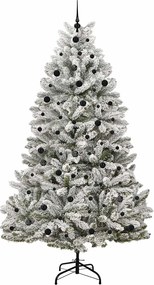 vidaXL Τεχνητό Χριστουγεννιάτικο Δέντρο Πράσινο και Λευκό 240 cm